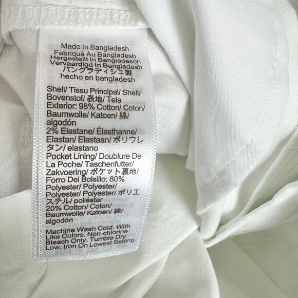 J.Crew 9" Frankie Bermuda Chino Short Cotton Mid Rise White Classic US 14 NWT - Picture 8 of 10